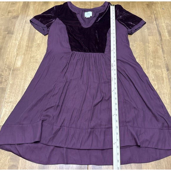 Maeve Anthropologie Ingrid dress women's small velvet‎ whimsigoth romantic boho - Picture 7 of 10